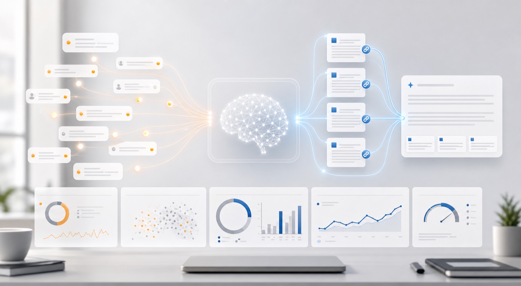 AI visibility dashboard separating brand mention signals from source citation evidence